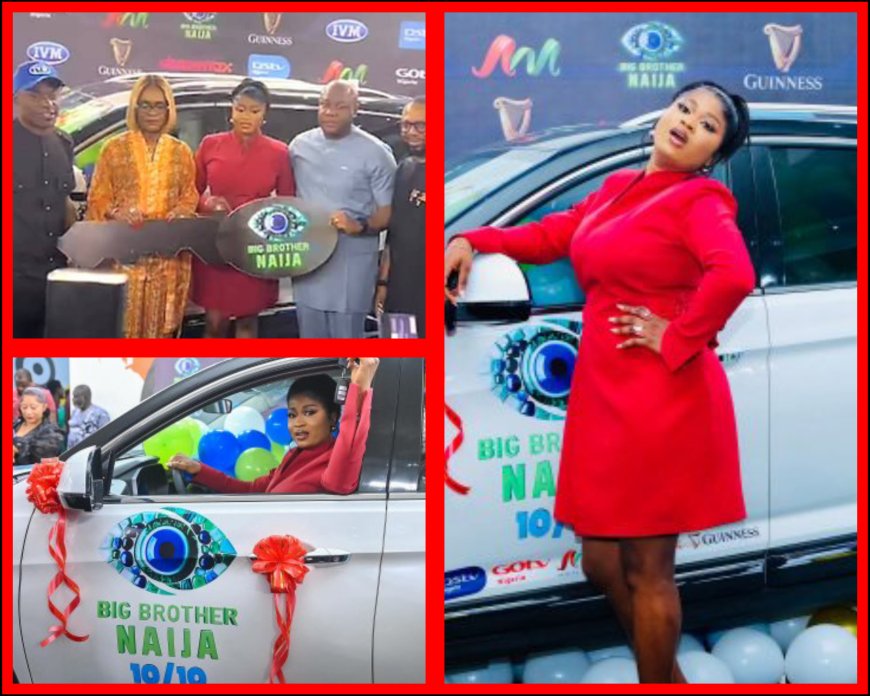 Photo Report: BBNaija Season 10 Winner Imisi Receives ₦80m Cash, Innoson SUV