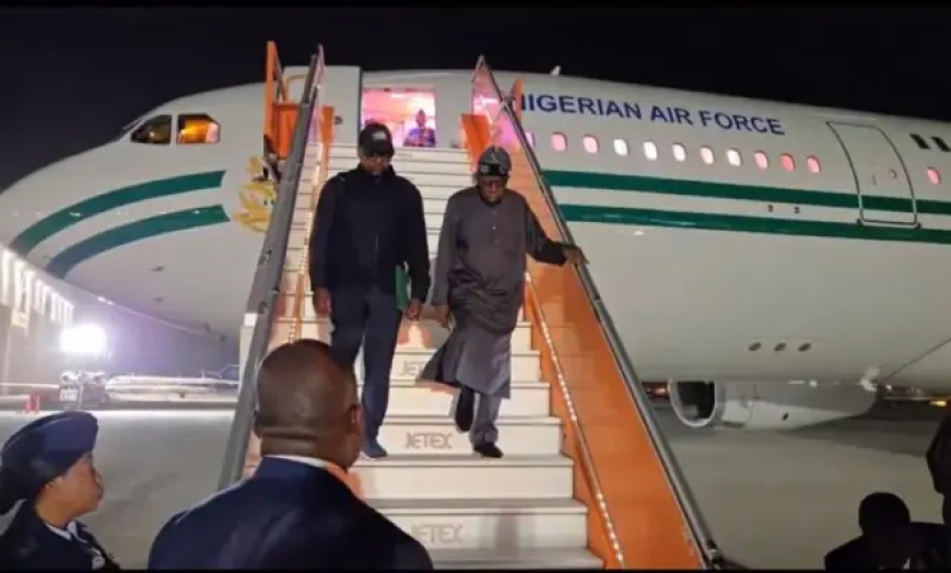 Tinubu Lands in Rome for Security Summit