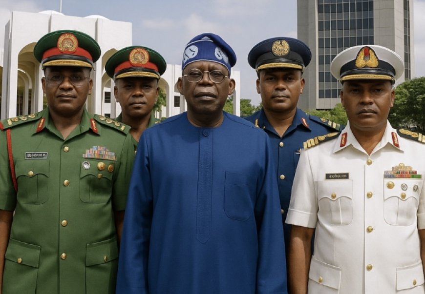 Tinubu Sacks Service Chiefs, Appoints Replacements Amid ‘hushed’ Coup Scare, Says It's to Strengthen Security Architecture