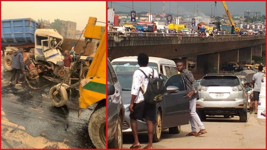 Commuters, Motorists Trapped in Heavy Gridlock After Multiple Road Crashes on Lagos Ibadan Expressway Kills Police Officer 3 Others