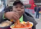 Social Media Knocks, Backlashes Greet UK-Based Nigeria Over Eating Pounded Yam with Bare Hands on London Bridge