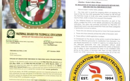 Full Statement: Students Urge Education Minister, NANS, NAPS, NYSC to End Discrimination Against Part-Time Graduates