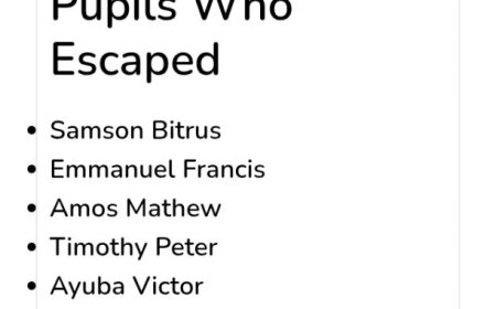 Follow Up: Full List of 50 Students of Catholic School Who Escaped From Bandits' Den