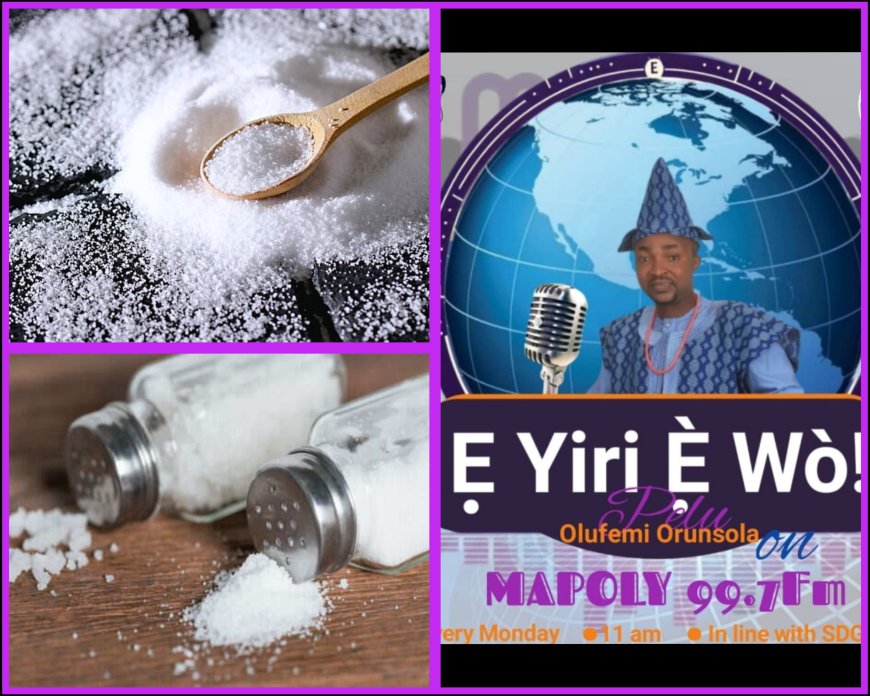 Maverick Broadcaster, Orunsola Sets to Explore Benefits, Dangers and Myths About Salt on Campus Radio, Social Media Platforms