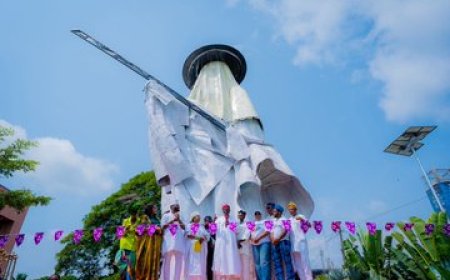 Sanwo-Olu Inaugurates World's Tallest Eyo Statute at Onikan Lagos
