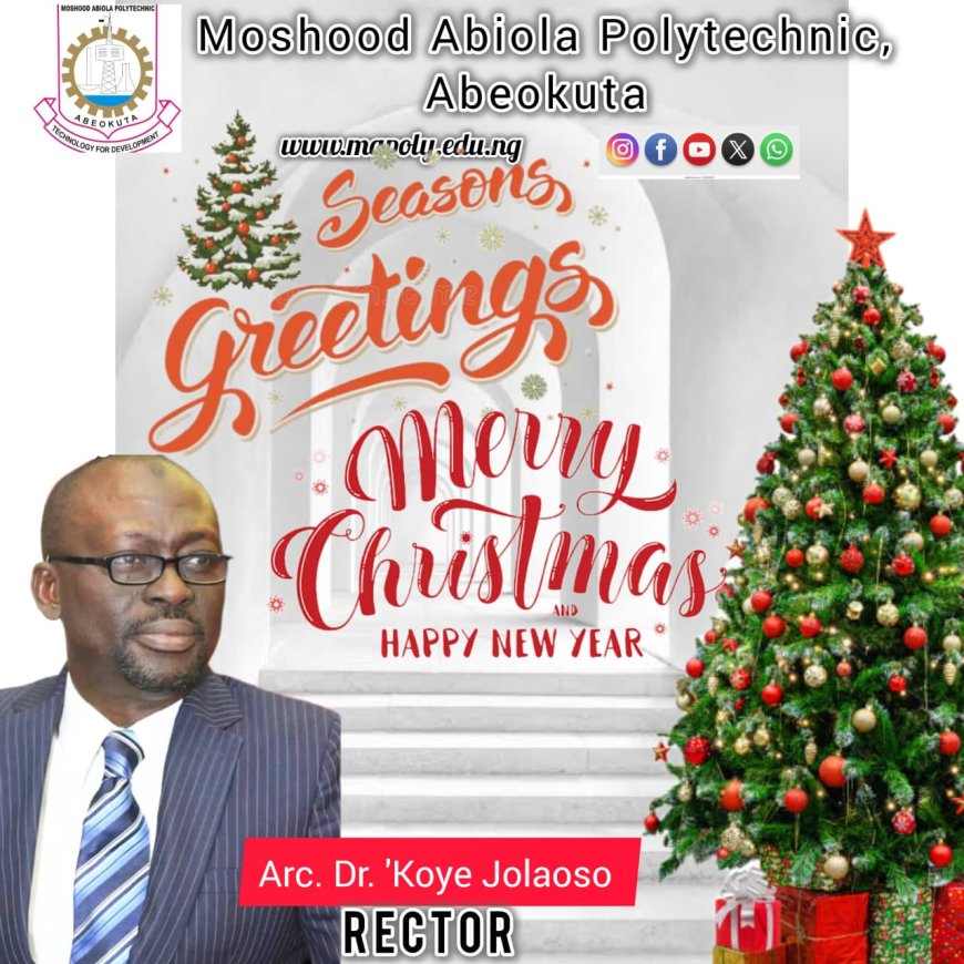 MAPOLY Rector Felicitates Staff, Students; Preaches Love, Peace, and Moderation at Christmas