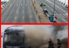 Fatality Averted As BRT Bus Catches Fire on Third Mainland Bridge, Disrupts Traffic Flow