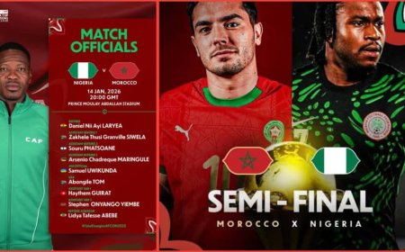 CAF Appoints Ghanaian Referee Daniel Laryea for Nigeria vs Morocco AFCON 2025 Semifinal