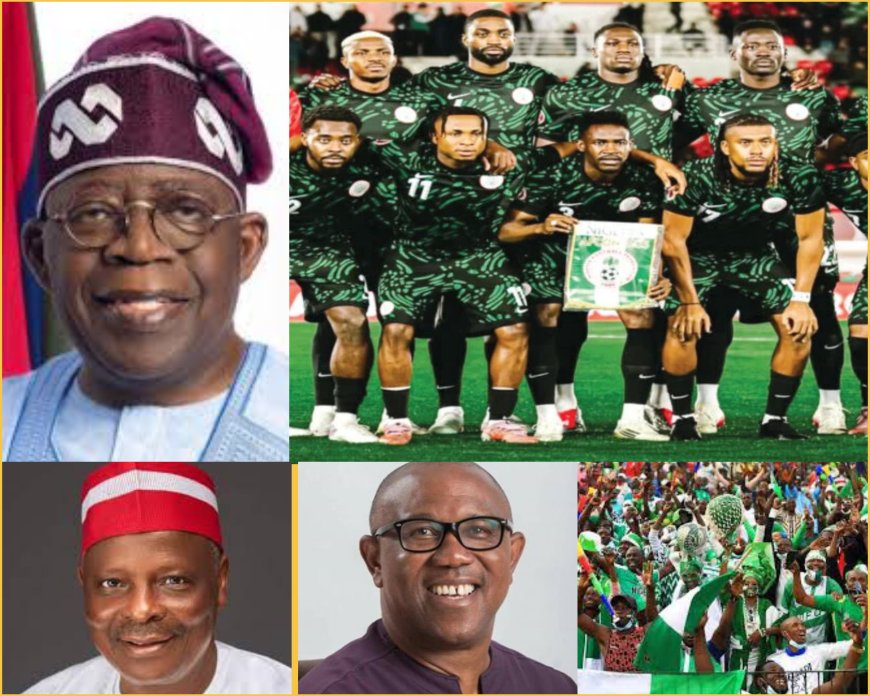 Football Unites Nigeria As Tinubu, Obi, Kwankwaso, Nigerians Hail Super Eagles 2: 0 Victory Over Algeria