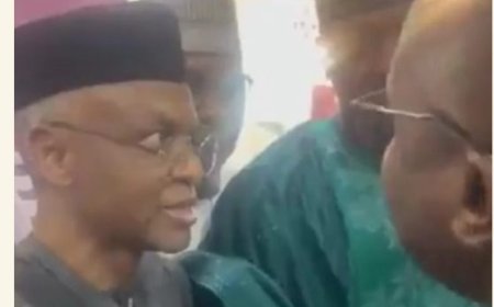 Breaking: Protest Greets El-Rufai as He Arrives at EFCC Headquarters